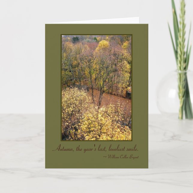 Cartão de Saudação de Vazio de 'Sonhos de outono' (Frente)