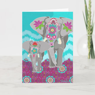 Cartão de Saudação de Vazio do Festival de Elefant
