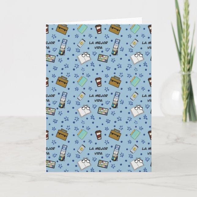 Cartão de saudação de vazio dobrado JW "La mejor v (Frente)