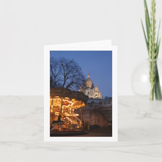 Cartão de Saudação de vazio Dobrado pela Carrossel (Frente)