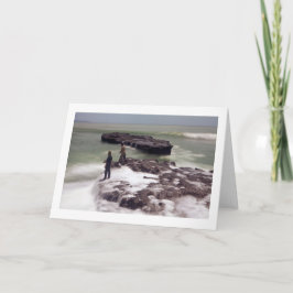 Cartão de saudação de Vazio dobrado pelo pescador