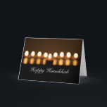 Cartão de Saudação de Vazio Feliz Hanukkah<br><div class="desc">Envie seus votos de boas-vindas para o feriado com estas placas de vazio que contêm uma fotografia original de Glimpses capturados.</div>