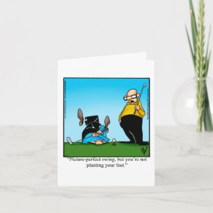 Cartão de Saudação de Vazio Humor Golf