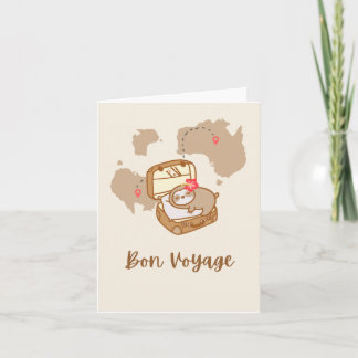 Cartão de Saudação de Voyage Sloth Bon