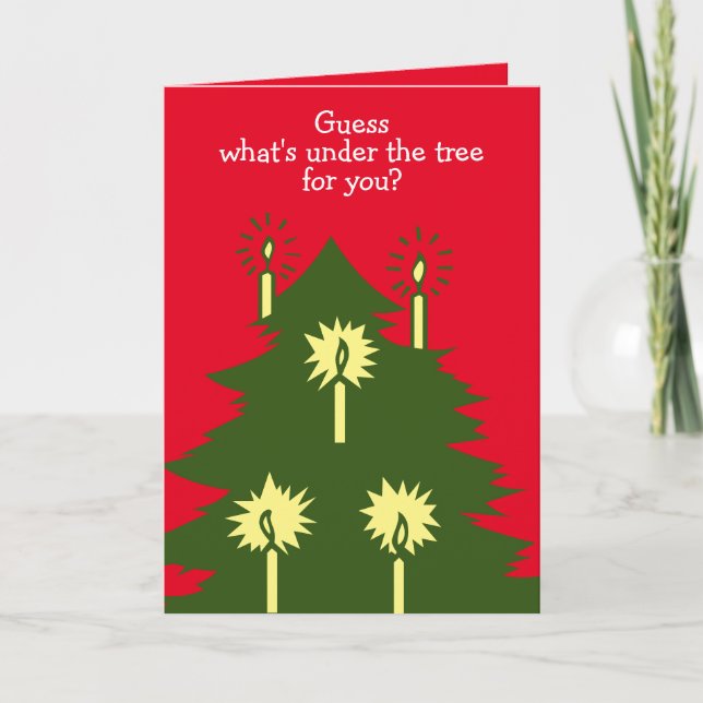 Cartão de Saudação de Xadrez de Natal Dobrado (Frente)