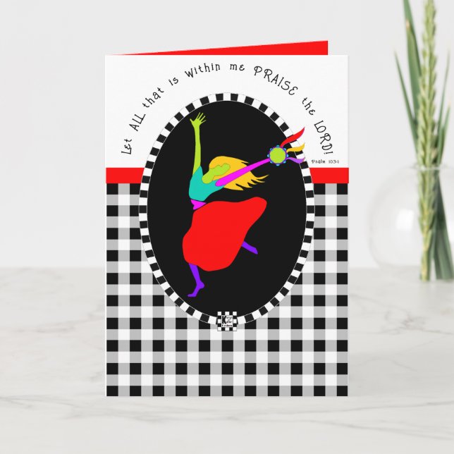 Cartão de Saudação de Xadrez do Dancer Buffalo (Frente)