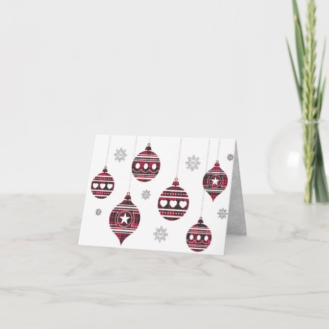 Cartão de Saudação de Xadrez Vermelha Buffalo (Frente)