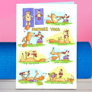 Cartão de saudação de Yoga de parceiro por Nicole 