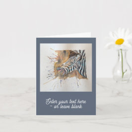 Cartão de saudação de Zebra com ronco personalizáv