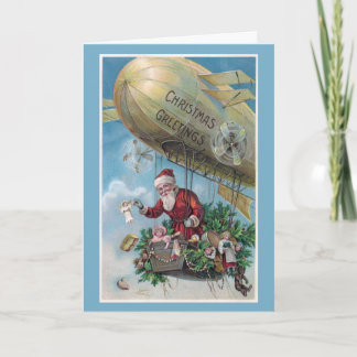Cartão de saudação de zeppelin de Natal