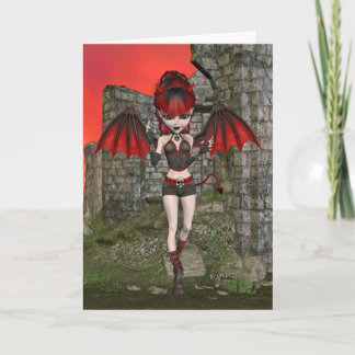 Cartão de Saudação Devilish Pixi
