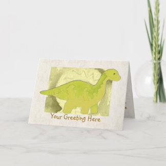 Cartão de Saudação Dinossauro Amarelo
