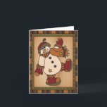 Cartão de Saudação Divertido Snowman<br><div class="desc">Homem de Neve Adorável em um Quadro Checkerboard. Cartão de saudação bonito que você pode personalizar. Este Cartão também pareceria um excelente enquadrado. ✔ NOTA: APENAS MUDE AS ÁREAS MODELO NECESSÁRIAS! 😀 Se necessário, você pode remover o texto e começar a adicionar o texto e a fonte que quiser. 📌...</div>