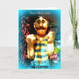 cartão de saudação do amante do café