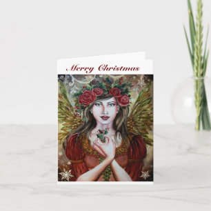 Cartão de saudação do anjo da Yule de Natal