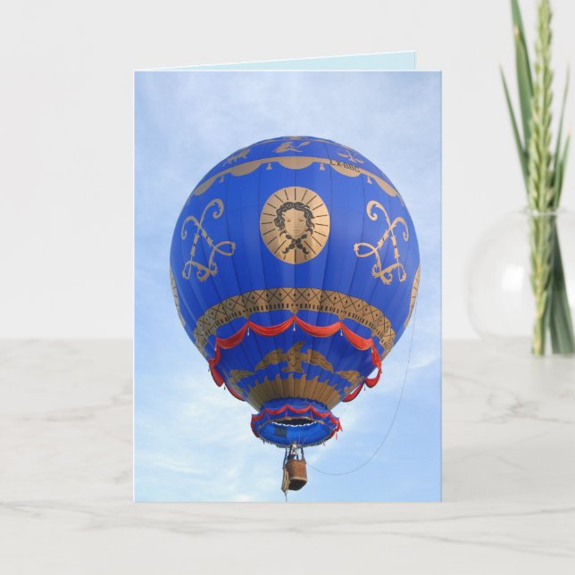 cartão de saudação do balão de ar quente (Frente)