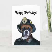 Cartão de saudação do Bombeiro Feliz Aniversário