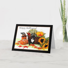 Cartão de saudação do Buldogue francês Feliz Hallo