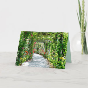 cartão de saudação do caminho do jardim