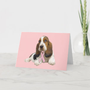 Cartão de Saudação do Cancer da Mama de Hound Bass