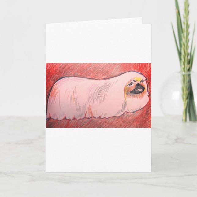 Cartão de Saudação do Cão Pequinês (Frente)