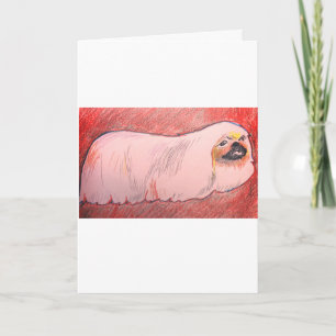 Cartão de Saudação do Cão Pequinês