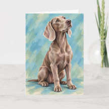 Cartão de Saudação do Cão Weimaraner