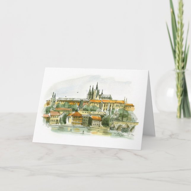 Cartão de saudação do Castelo de Praga (Frente)