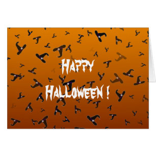Cartão de Saudação do Chapéu de Bruxa do Halloween