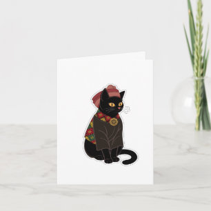 Cartão de Saudação do Chefe Tribal Gato Preto