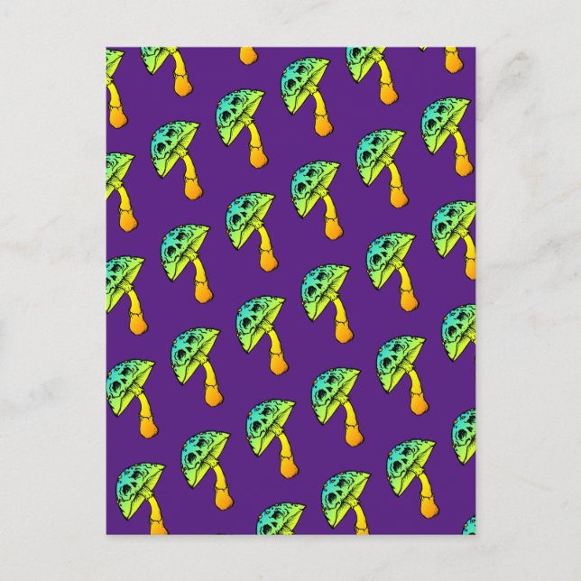 cartão de saudação do crânio de cogumelo (Frente)