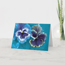 Cartão de saudação do dia a dia dos pansies de art
