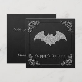 Cartão de Saudação do Dia das Bruxas do Bat da Lot
