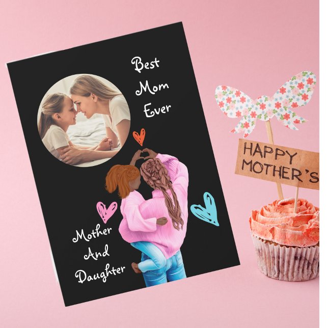 Cartão de Saudação do Dia de as mães Fotográfico d (Criador carregado)