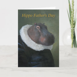 Cartão de Saudação do Dia de os pais Hippo