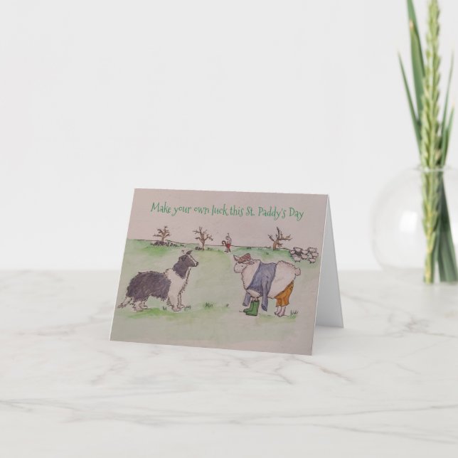 Cartão de Saudação do Dia de São Patrício (Frente)