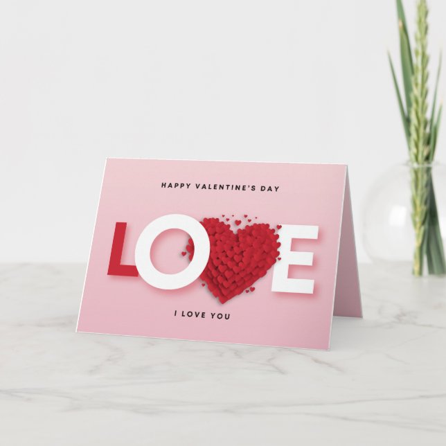 Cartão de Saudação do Dia do namorados - Corações  (Frente)