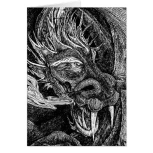 Cartão de saudação do dragão