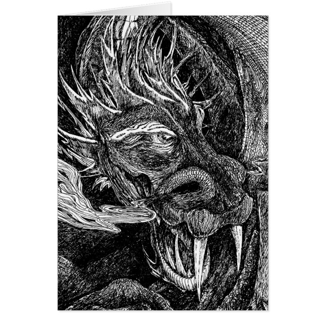 Cartão de saudação do dragão (Frente)