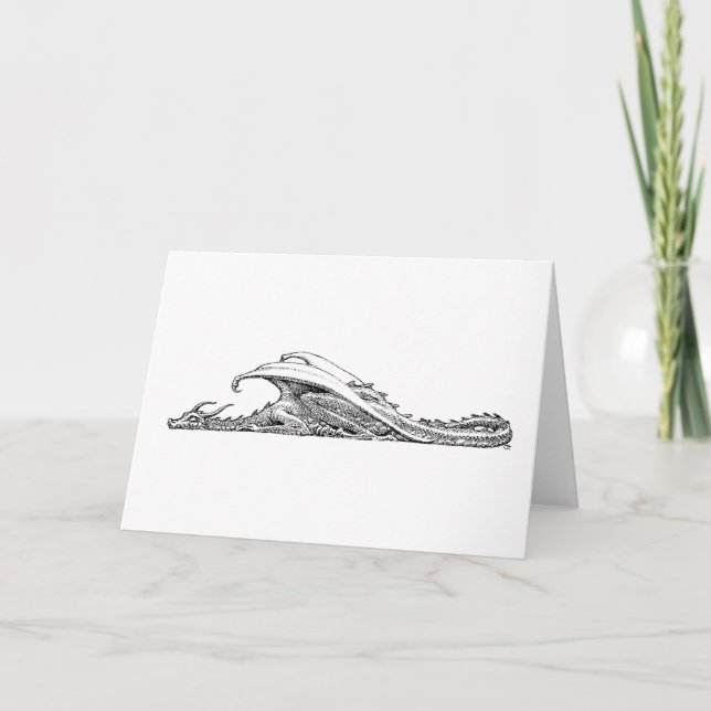 Cartão de Saudação do Dragão Dormindo (Frente)