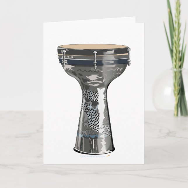 Cartão de Saudação do Drum Doumbek Darbuka Tombak  (Frente)