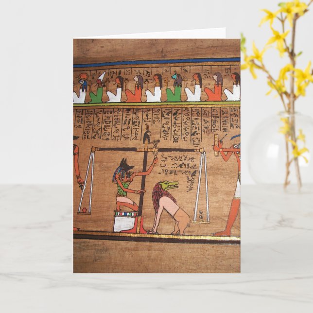 Cartão de Saudação do Egypt-Hieroglyphs (Flor Amarela)