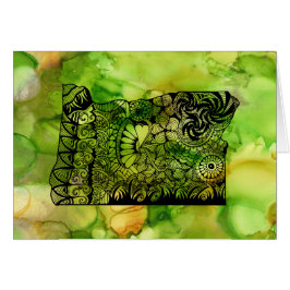 Cartão de Saudação do Estado de Oregon