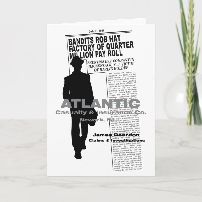 Cartão de Saudação do Filme Noir dos Assassinos (1 (Frente)