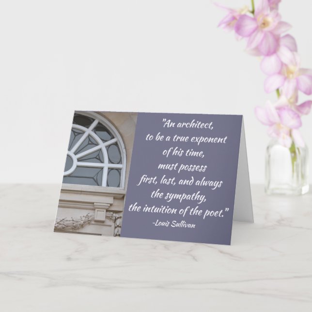 Cartão de Saudação do Formando Sullivan Architect (Orquídea)