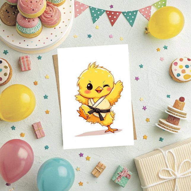 Cartão de Saudação do Frango de Karatê (Karate Chick Greeting Card)