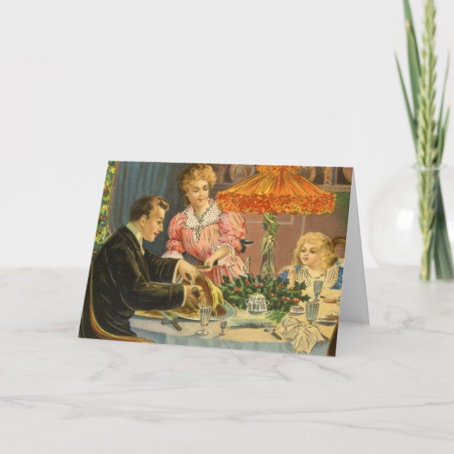 Cartão de Saudação do Janto Vitoriano de Natal (Frente)