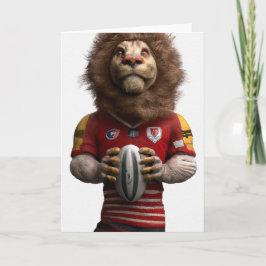 Cartão de Saudação do Lion de Rugby