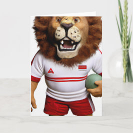 Cartão de Saudação do Lion de Rugby