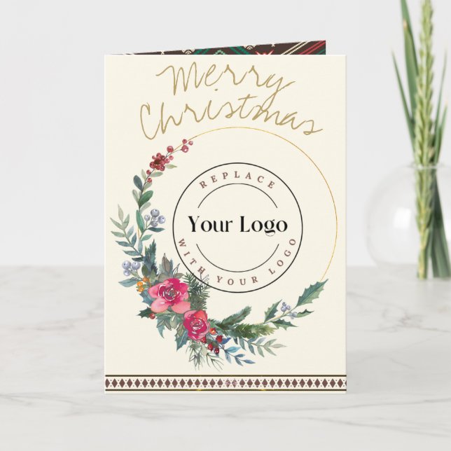 Cartão de Saudação do Logotipo Comercial da Feira  (Frente)